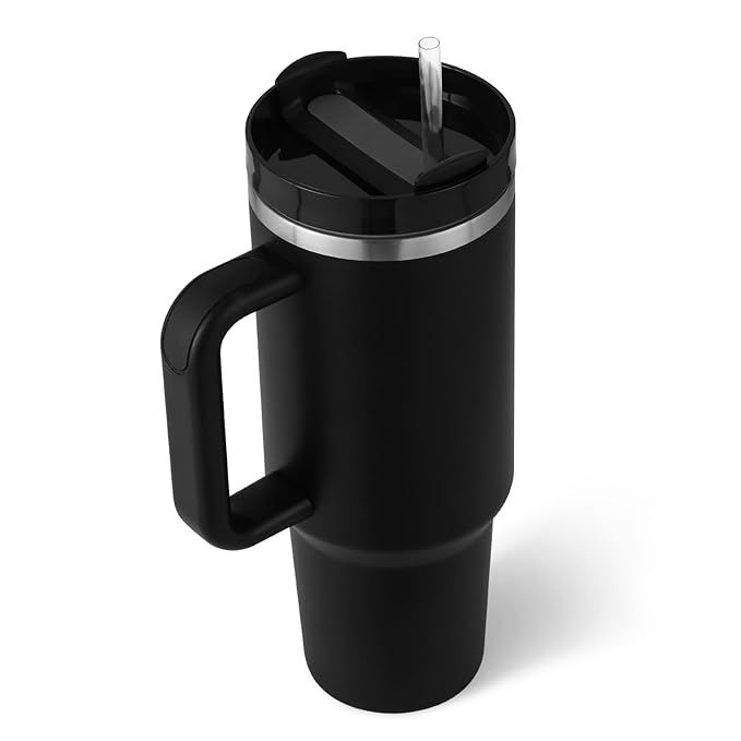 Tumbler with lid and Straw 1200ml Cup Stainless Steel